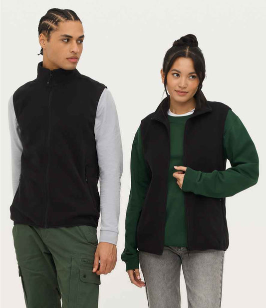 SOL'S Unisex Factor Recycled Micro Fleece Bodywarmer | Black
