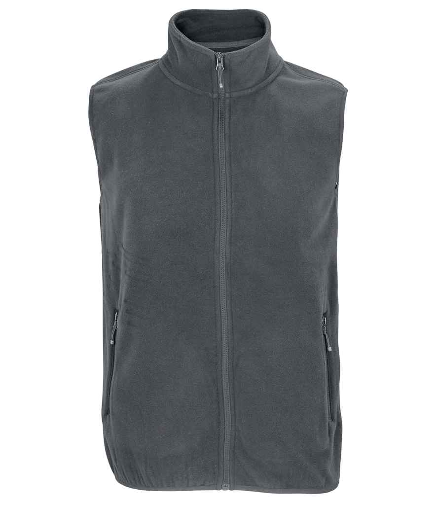 SOL'S Unisex Factor Recycled Micro Fleece Bodywarmer | Charcoal