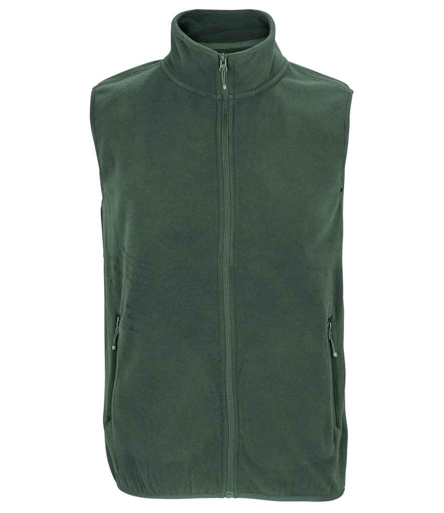 SOL'S Unisex Factor Recycled Micro Fleece Bodywarmer | Forest Green