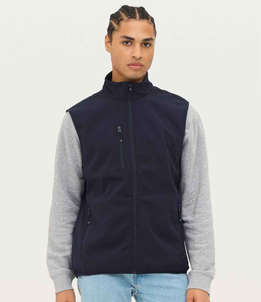 SOL'S Falcon Recycled Soft Shell Bodywarmer | Abyss Blue