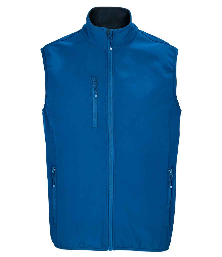 SOL'S Falcon Recycled Soft Shell Bodywarmer | Royal Blue