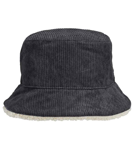 SOL'S Unisex 2-in-1 Reversible Sherpa and Velvet Bucket Hat | Carbon Grey/Shear Beige