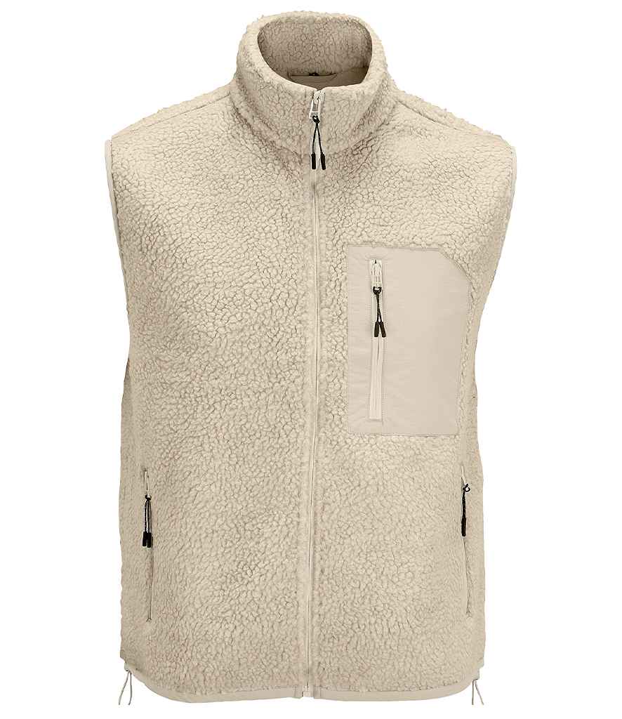 SOL'S Unisex Fury Sherpa Bodywarmer | Shear Beige/Beige