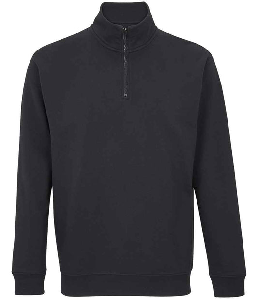 SOL'S Unisex Conrad 1/4 Zip Sweatshirt | Black