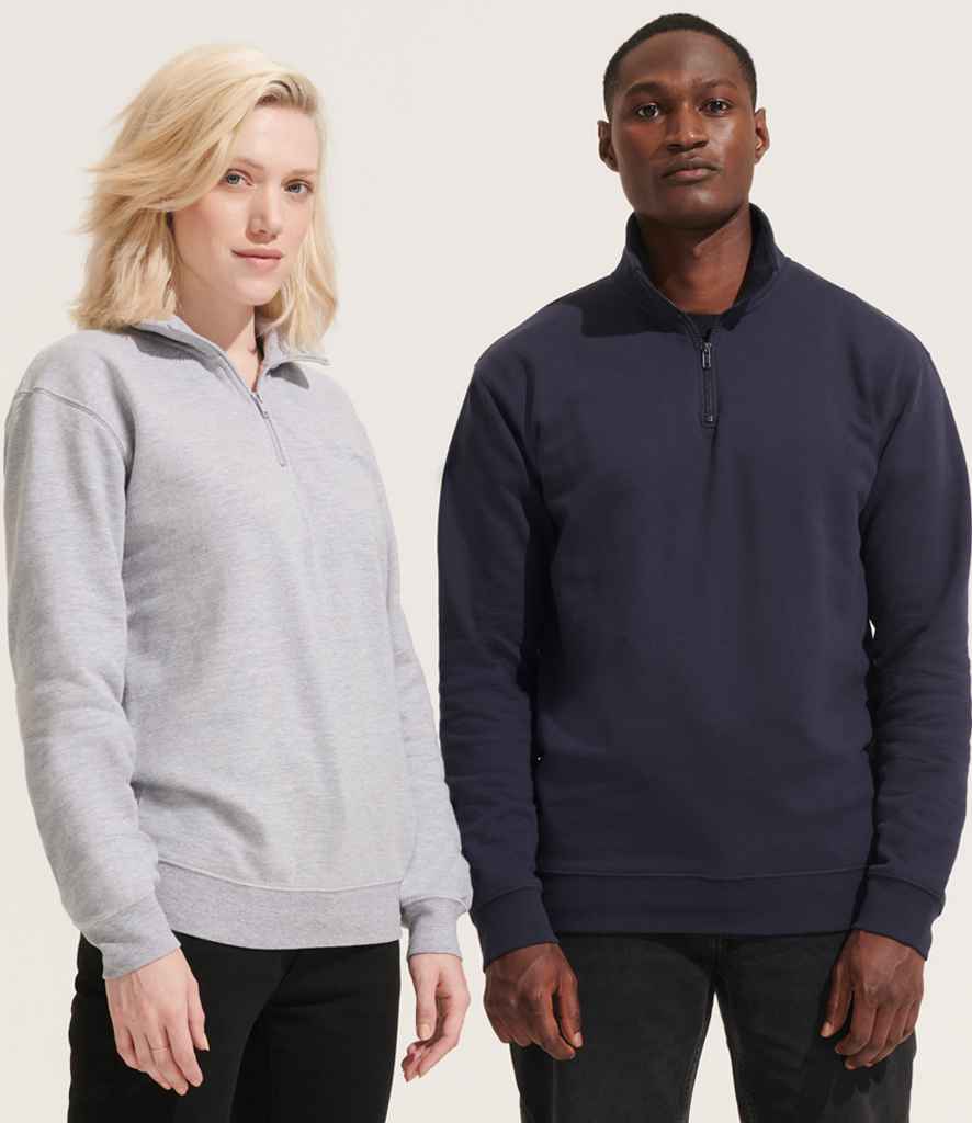 SOL'S Unisex Conrad 1/4 Zip Sweatshirt | French Navy