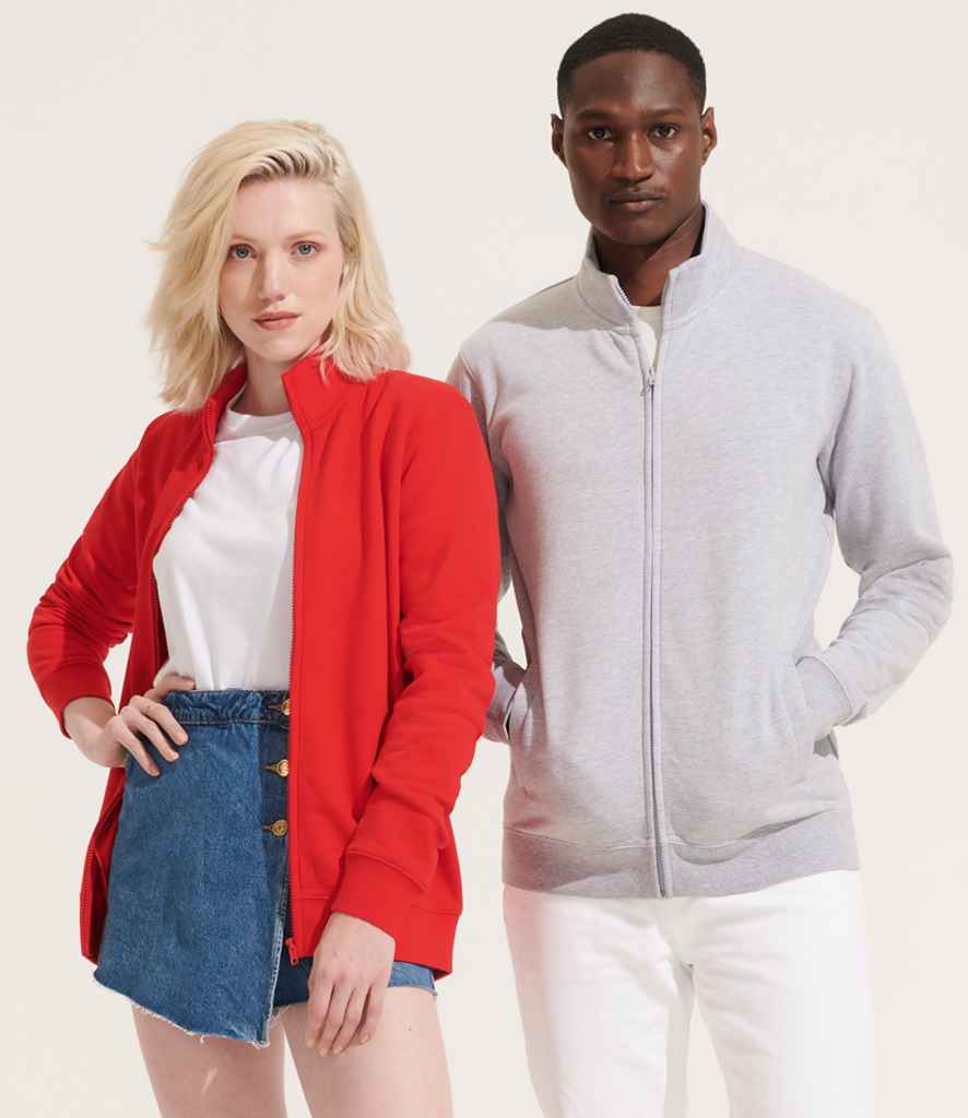 SOL'S Unisex Cooper Full Zip Sweat Jacket | Bright Red