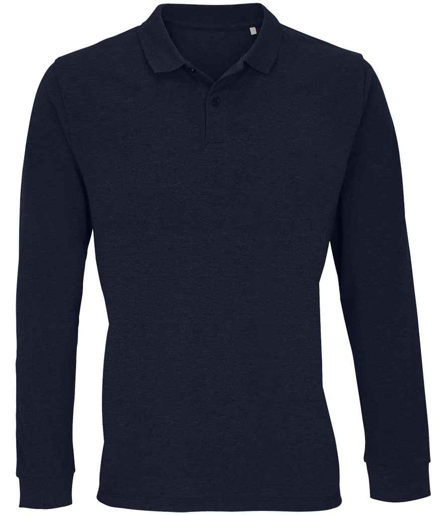 SOL'S Unisex Planet Organic Long Sleeve Piqué Polo Shirt | French Navy