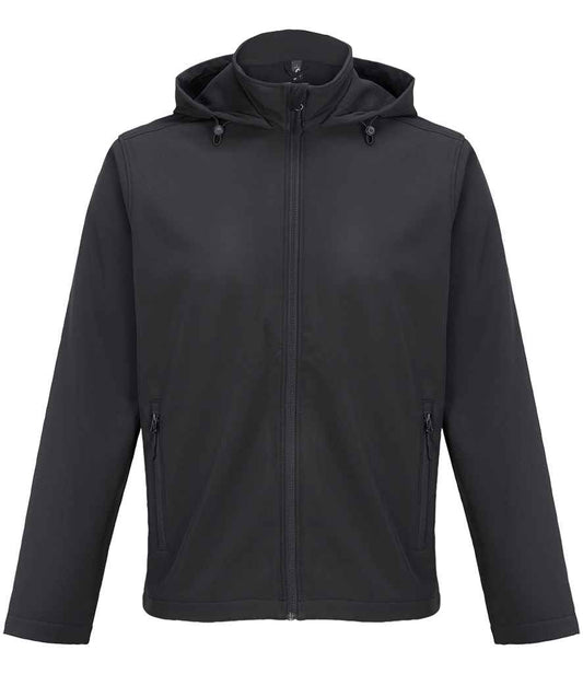 SOL'S Race Hooded Soft Shell Jacket | Black
