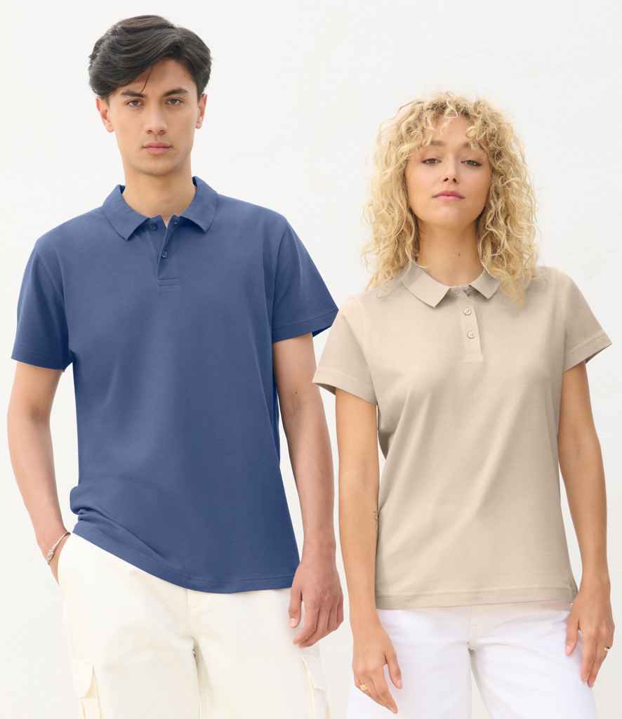 SOL'S Unisex Pulse Twin Piqué Polo Shirt | Denim