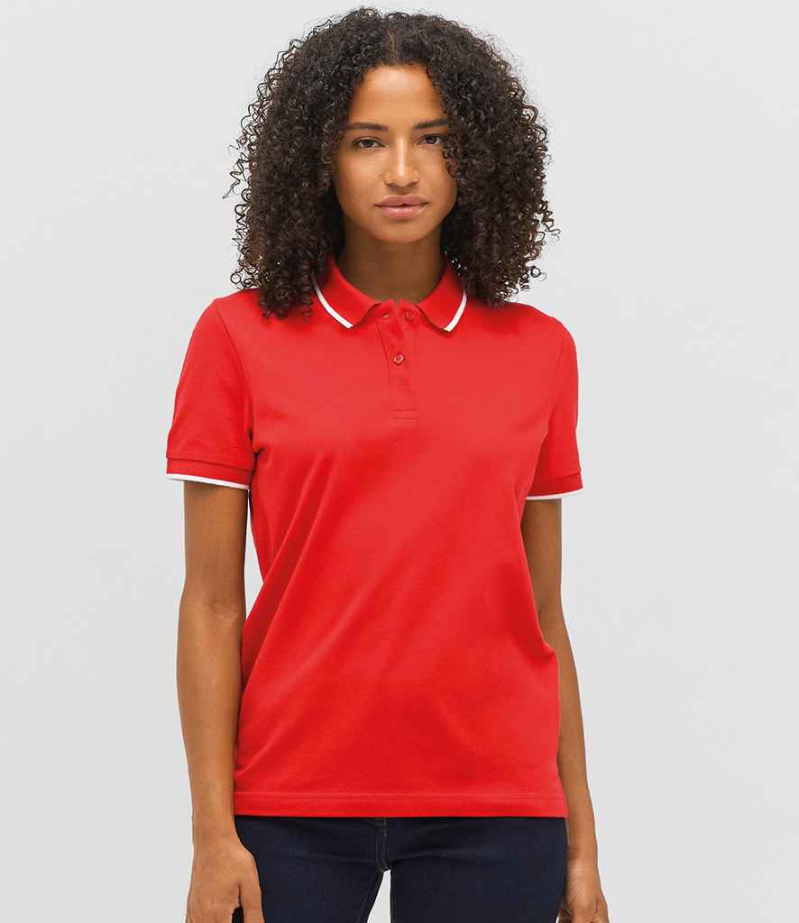 SOL'S Unisex Palermo Polo Shirt | Bright Red/White
