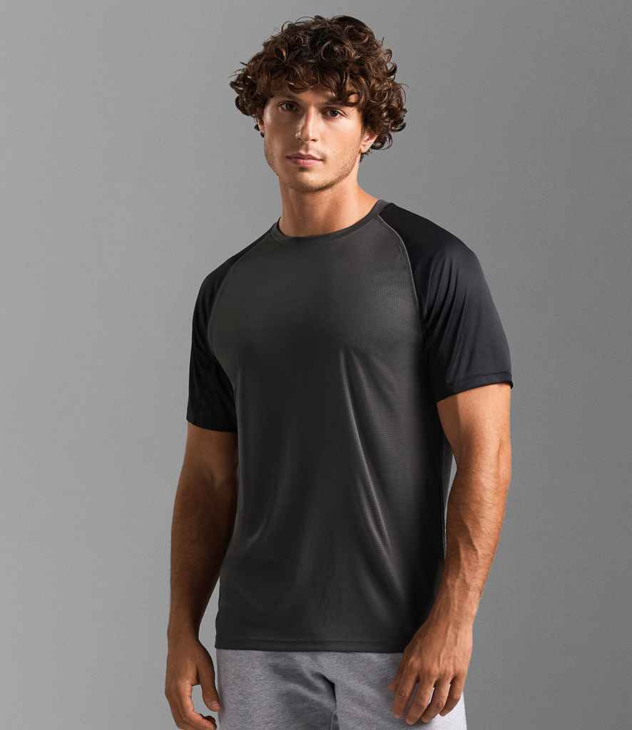 SOL'S Vortex Ripstop Performance T-Shirt | Black/Charcoal