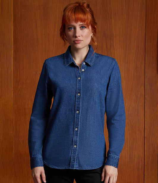 NEOBLU Ladies Bennett Denim Shirt | Stonewash Denim
