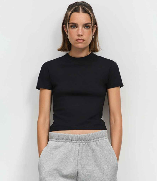 SOL'S Ladies Lilia Low Crop T-Shirt | Deep Black