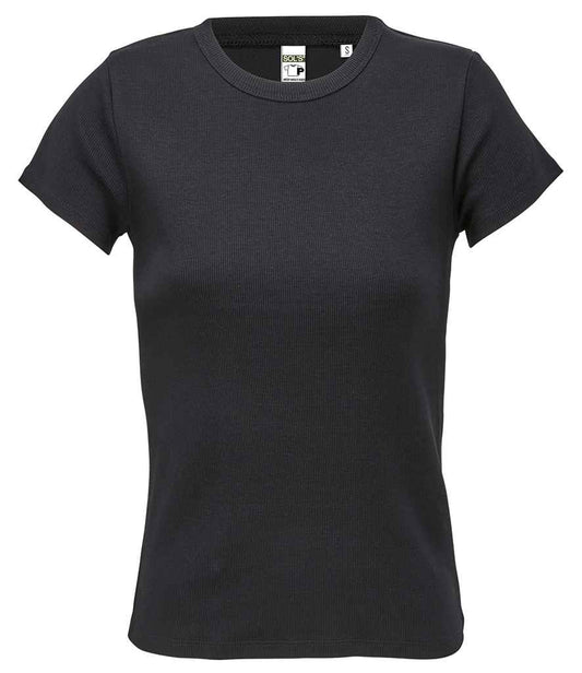 SOL'S Ladies Sara T-Shirt | Deep Black