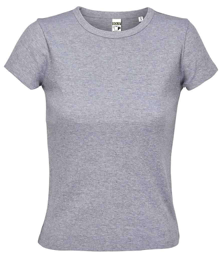 SOL'S Ladies Sara T-Shirt | Light Grey Marl