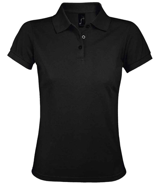 SOL'S Ladies Prime Poly/Cotton Piqué Polo Shirt | Black