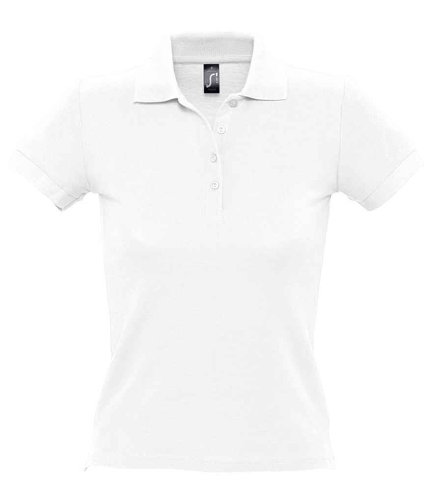 SOL'S Ladies People Cotton Piqué Polo Shirt | White