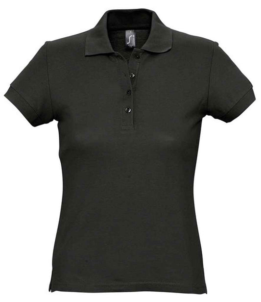 SOL'S Ladies Passion Cotton Piqué Polo Shirt | Black