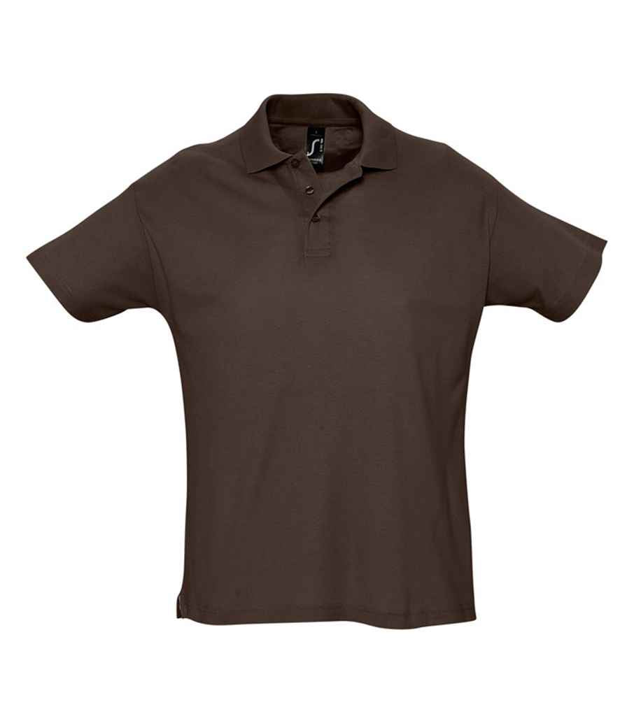 SOL'S Summer II Cotton Piqué Polo Shirt | Chocolate