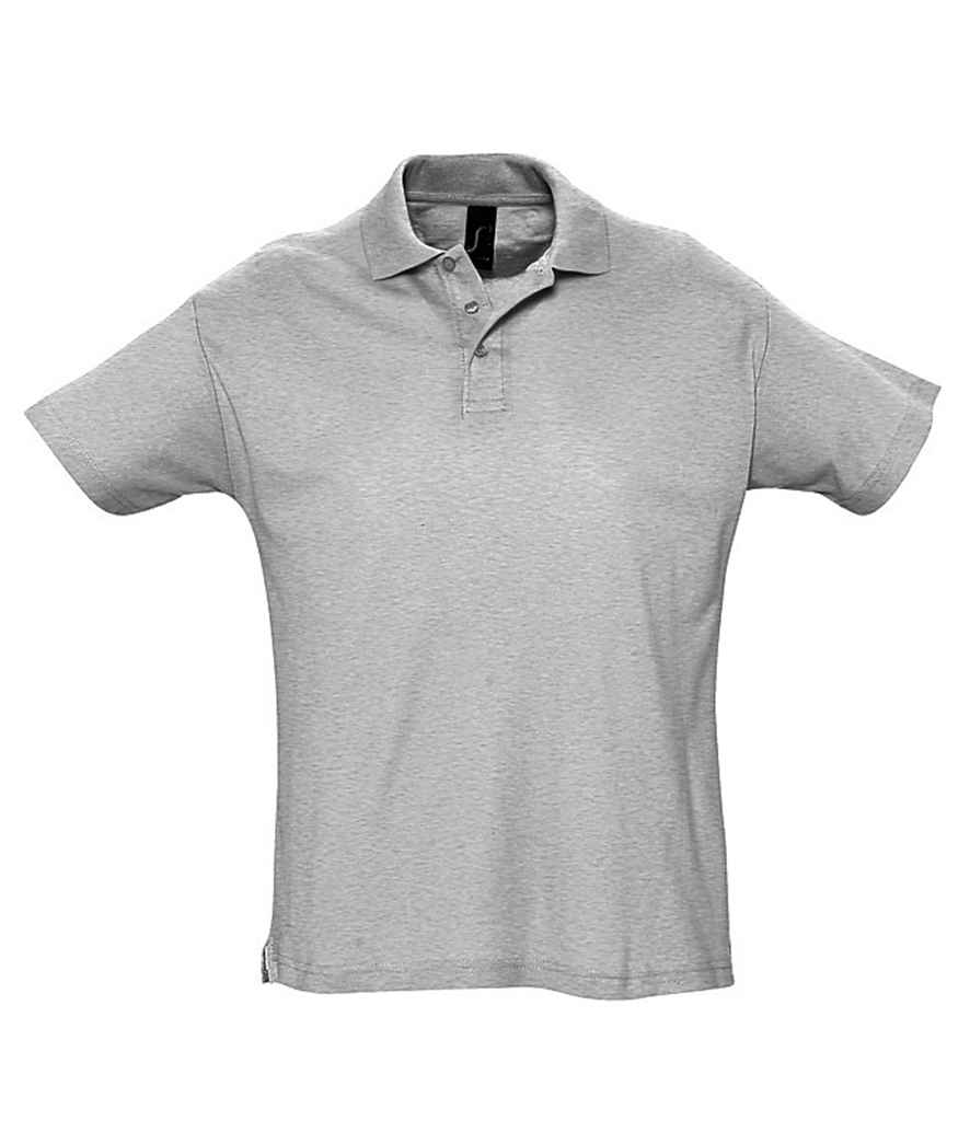 SOL'S Summer II Cotton Piqué Polo Shirt | Grey Marl