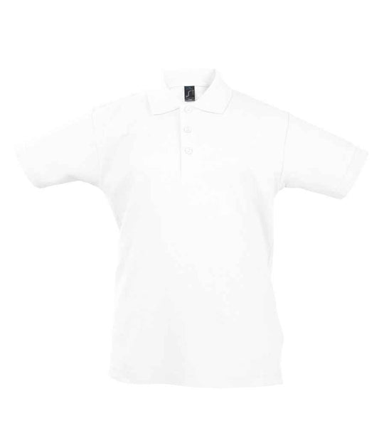 SOL'S Kids Summer II Cotton Piqué Polo Shirt | White
