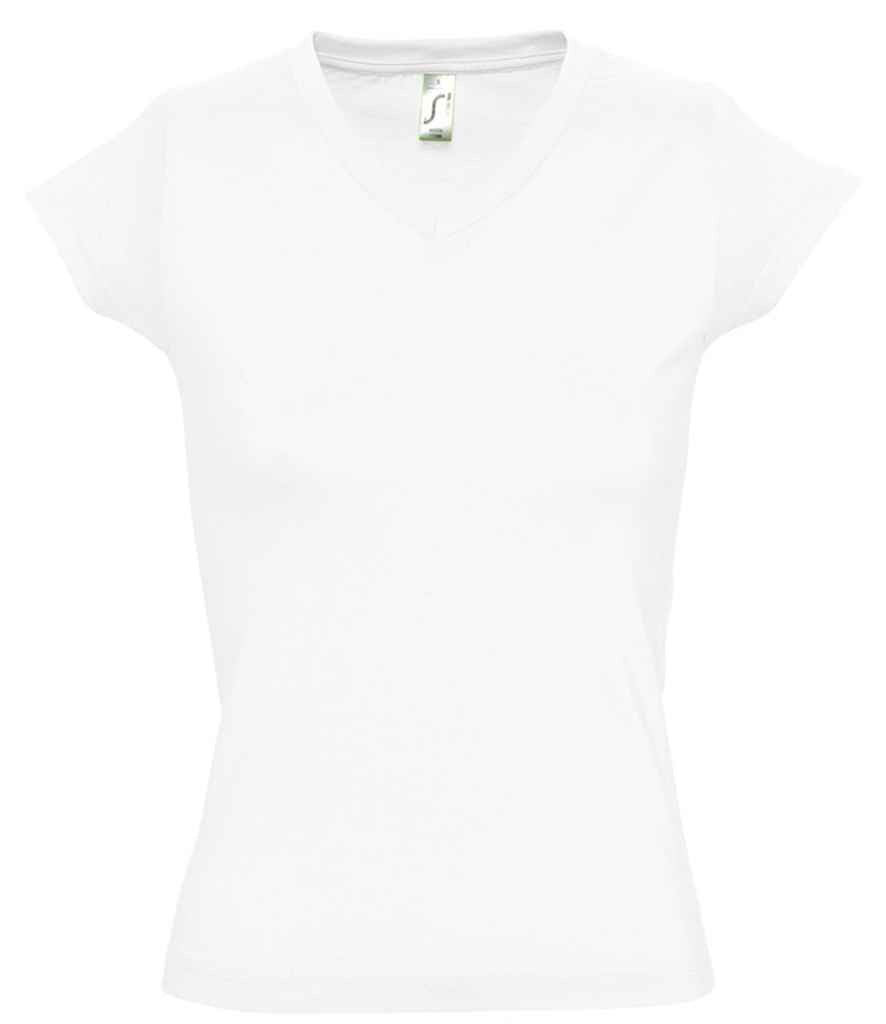SOL'S Ladies Moon V Neck T-Shirt | White