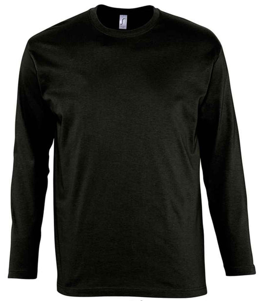 SOL'S Monarch Long Sleeve T-Shirt | Deep Black