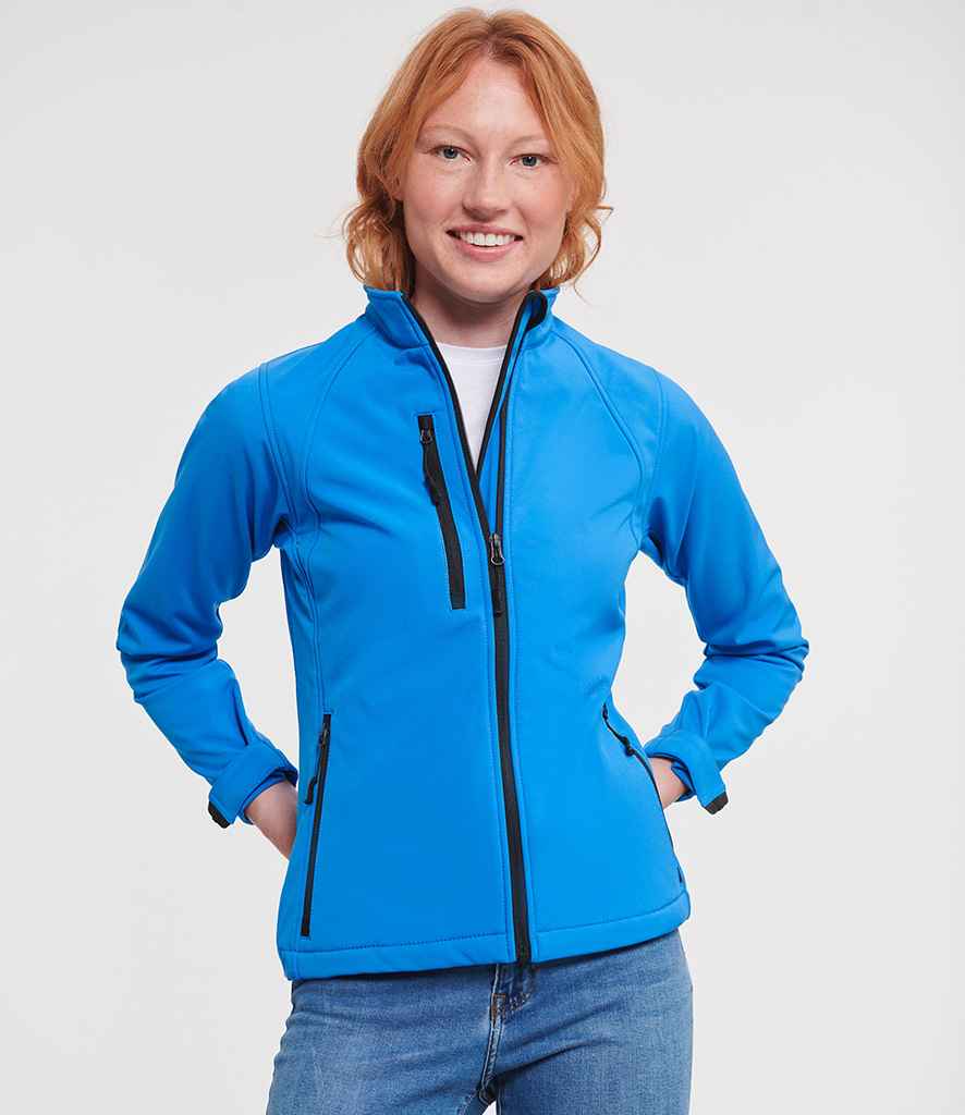 Russell Athletic Ladies Soft Shell Jacket | Azure
