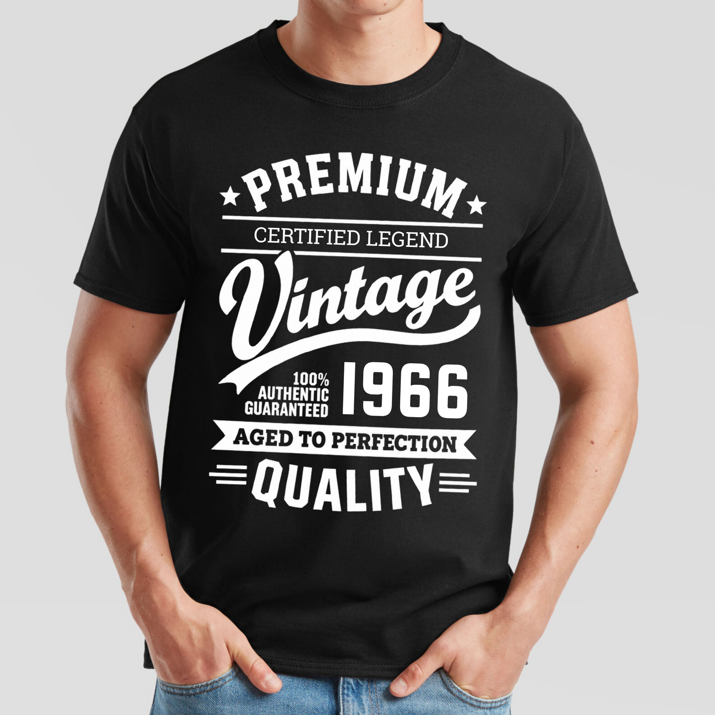 60th birthday vintage badge 1966 CERTIFIED LEGEND