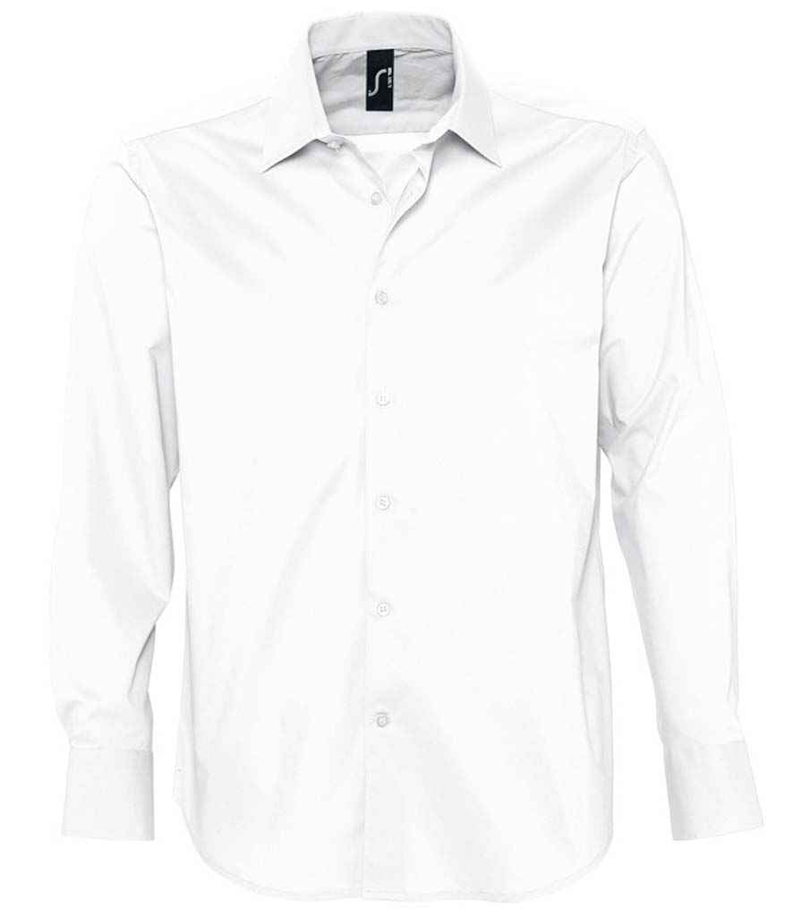 SOL'S Brighton Long Sleeve Fitted Shirt | White