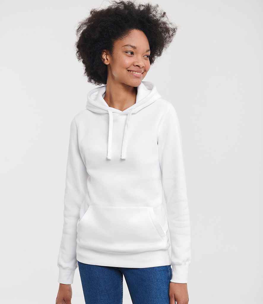Russell Athletic Ladies Authentic Hooded Sweatshirt | White