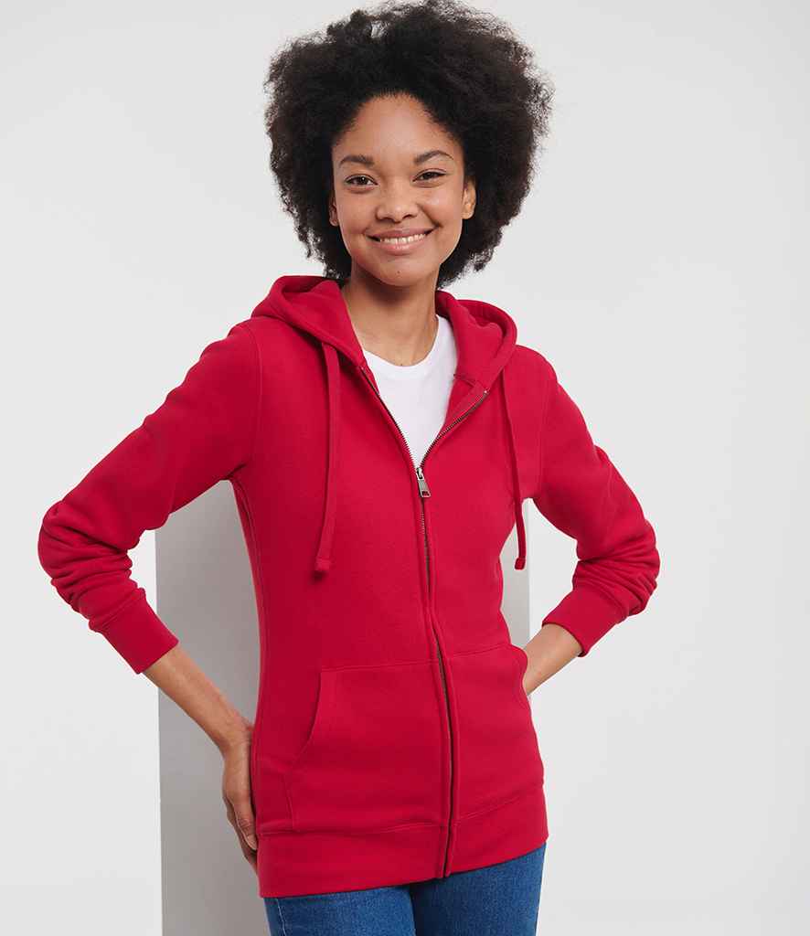 Russell Athletic Ladies Authentic Zip Hooded Sweatshirt | Classic Red