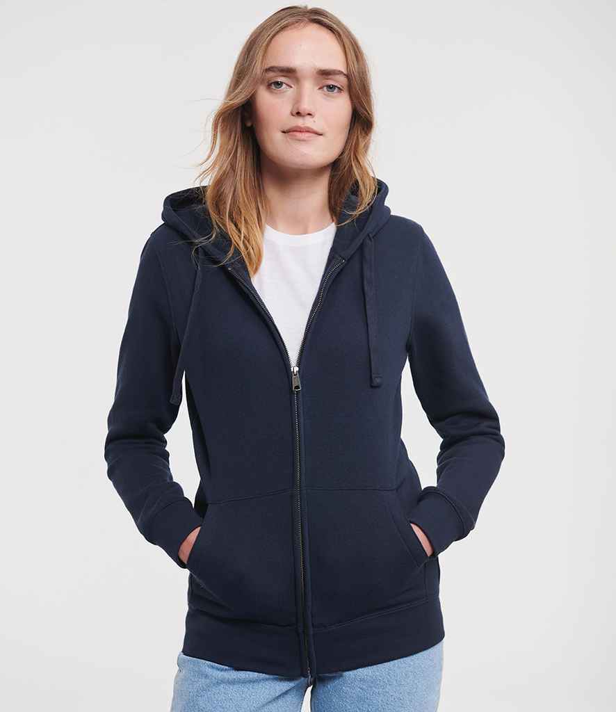 Russell Athletic Ladies Authentic Zip Hooded Sweatshirt | French Navy