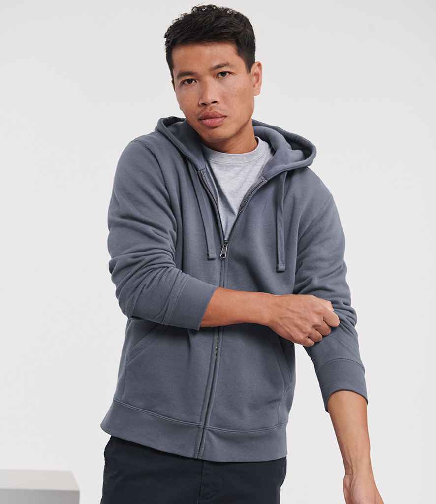 Russell Athletic Authentic Zip Hooded Sweatshirt | Convoy Grey