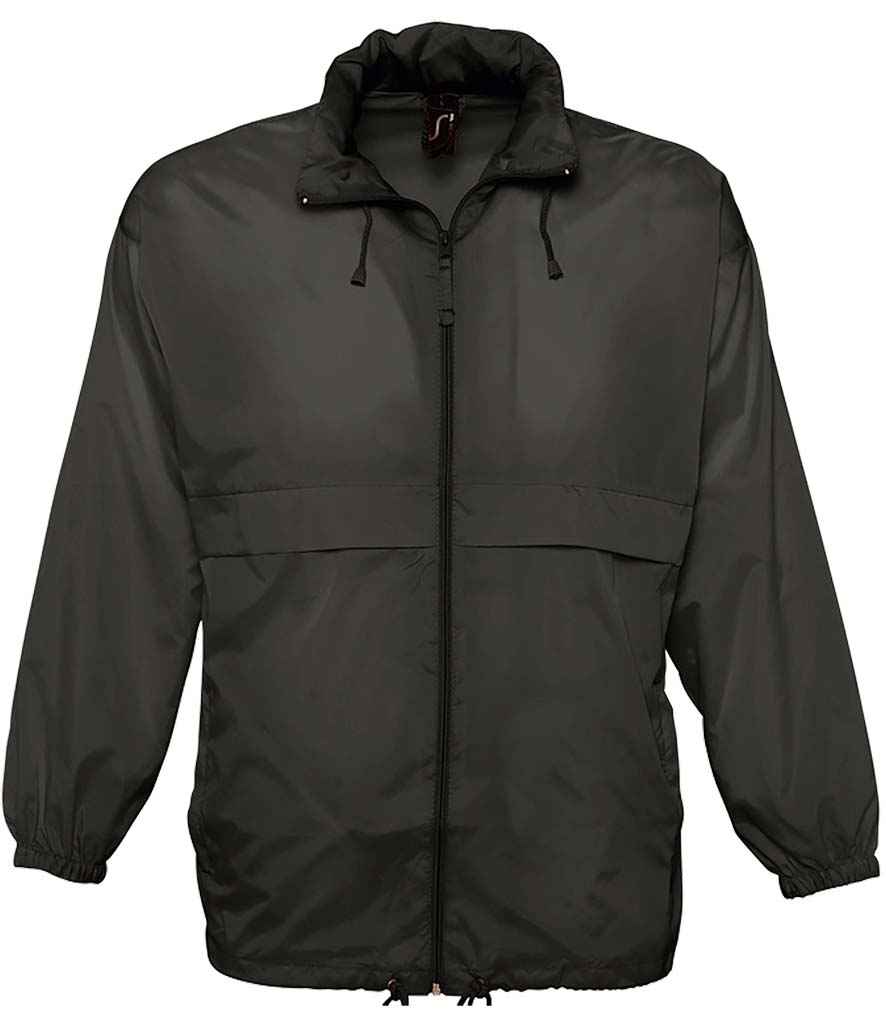 SOL'S Unisex Surf Windbreaker Jacket | Black