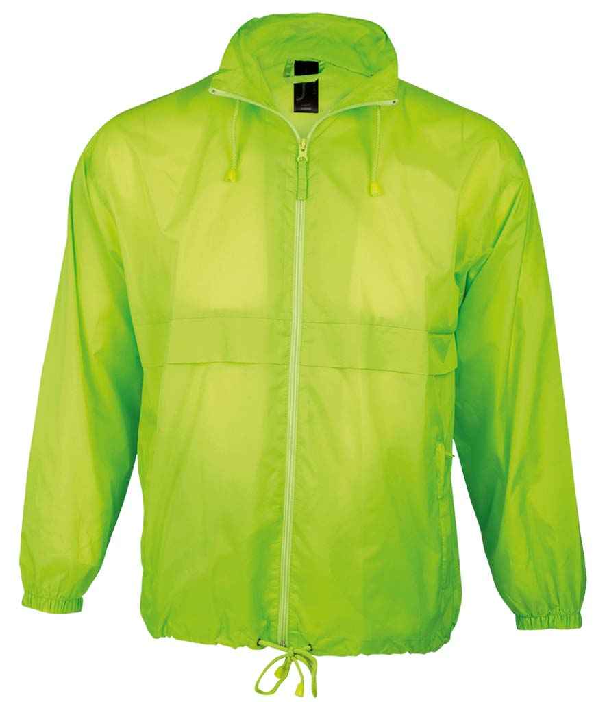 SOL'S Unisex Surf Windbreaker Jacket | Neon Lime