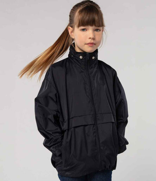 SOL'S Kids Surf Windbreaker Jacket | Black