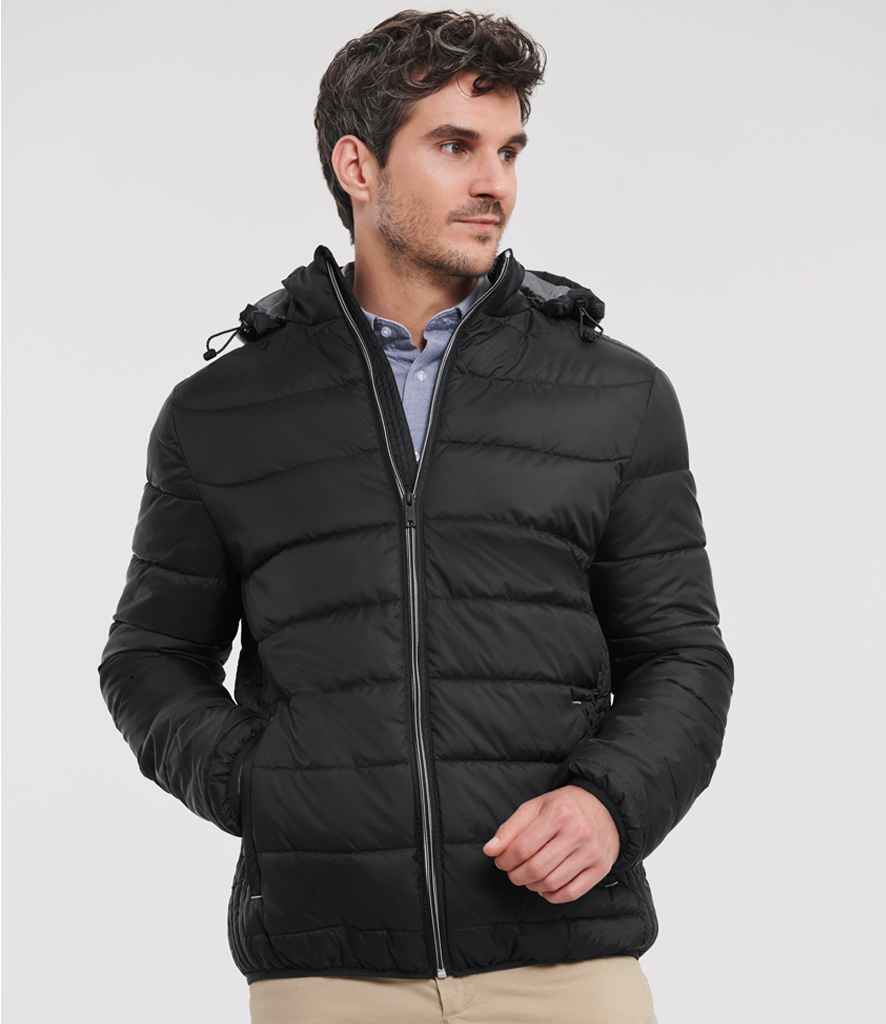 Russell Athletic Hooded Nano Padded Jacket | Black