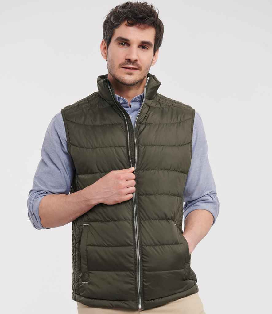 Russell Athletic Nano Padded Bodywarmer | Dark Olive