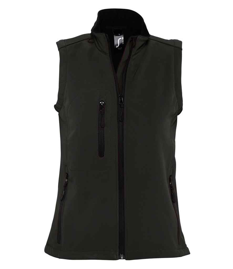 SOL'S Ladies Rallye Soft Shell Bodywarmer | Black