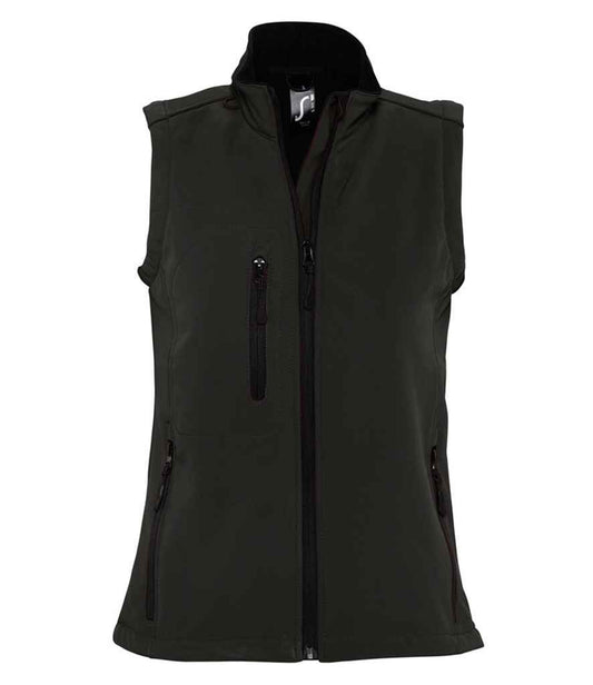 SOL'S Ladies Rallye Soft Shell Bodywarmer | Black