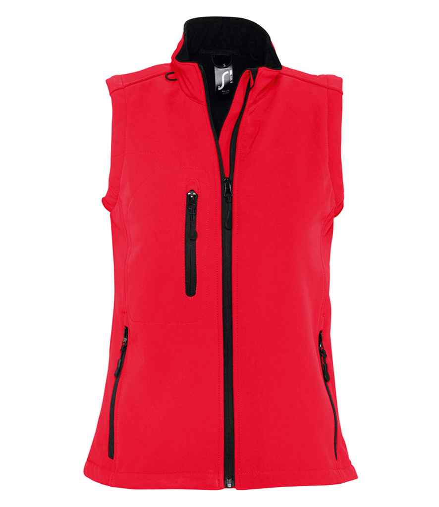 SOL'S Ladies Rallye Soft Shell Bodywarmer | Red