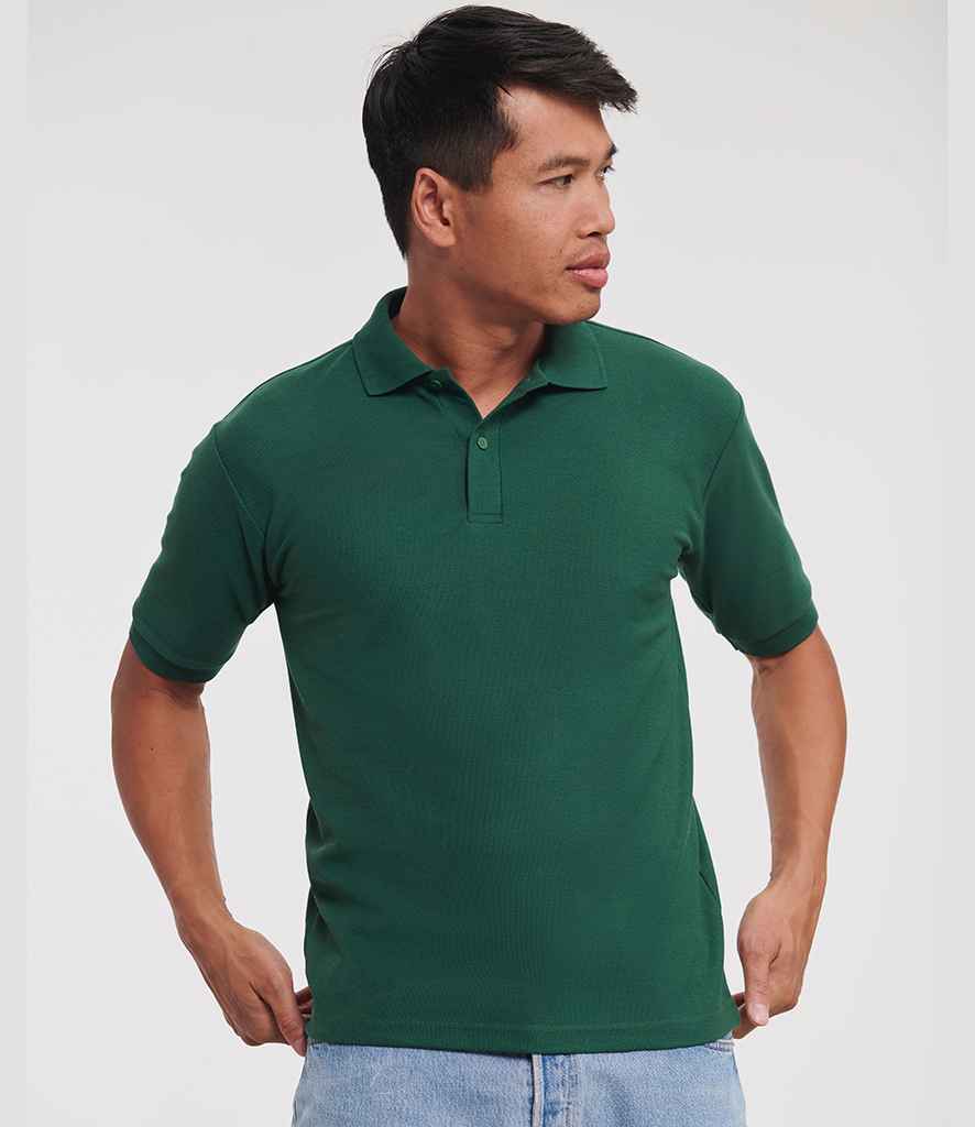 Russell Athletic Poly/Cotton Piqué Polo Shirt | Bottle Green