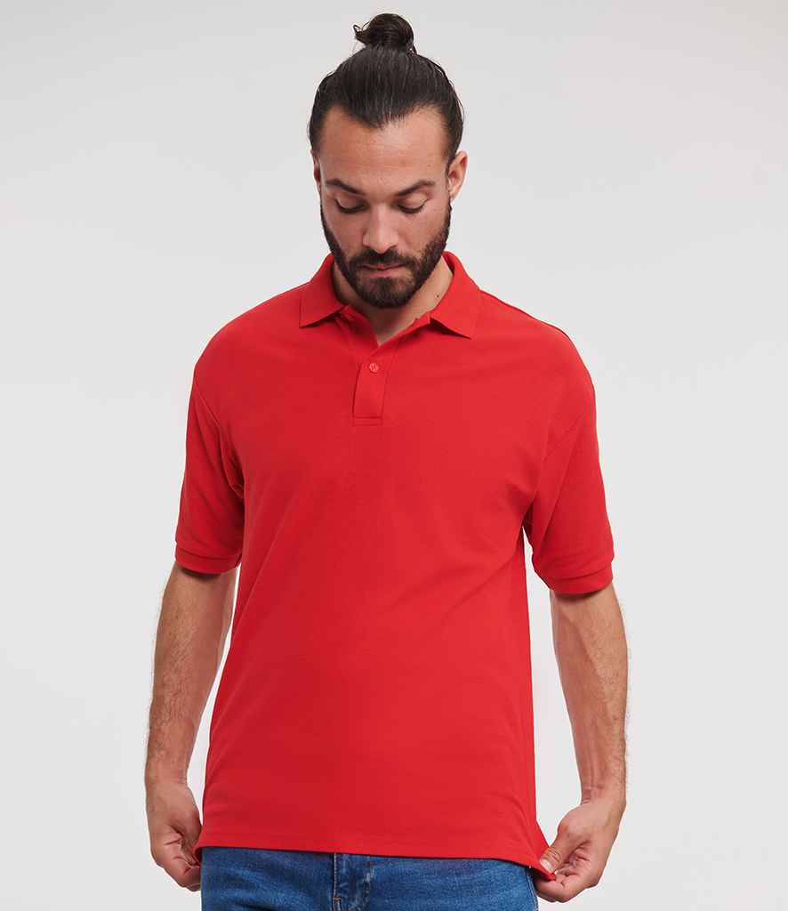 Russell Athletic Poly/Cotton Piqué Polo Shirt | Bright Red