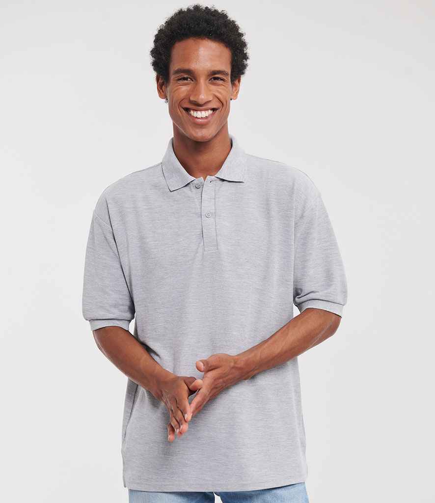 Russell Athletic Poly/Cotton Piqué Polo Shirt | Light Oxford