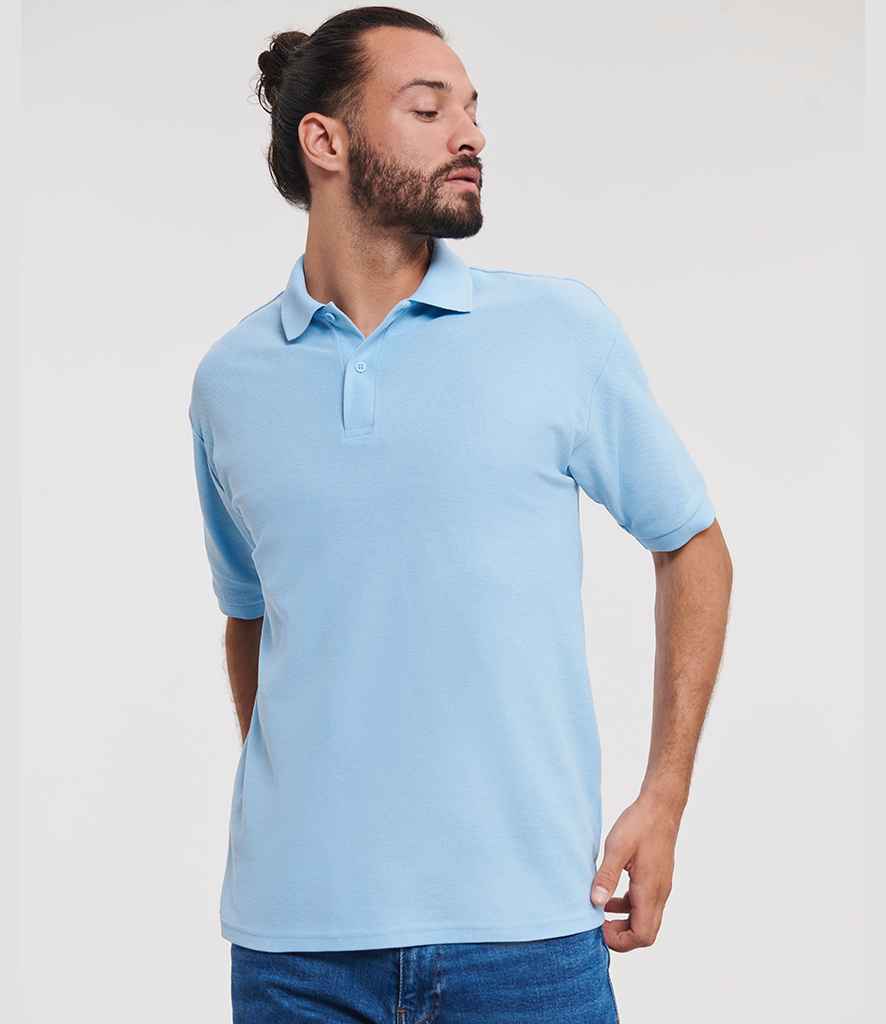 Russell Athletic Poly/Cotton Piqué Polo Shirt | Sky Blue