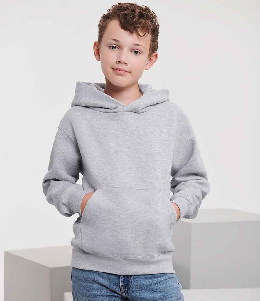 Russell Athletic Kids Hooded Sweatshirt | Light Oxford