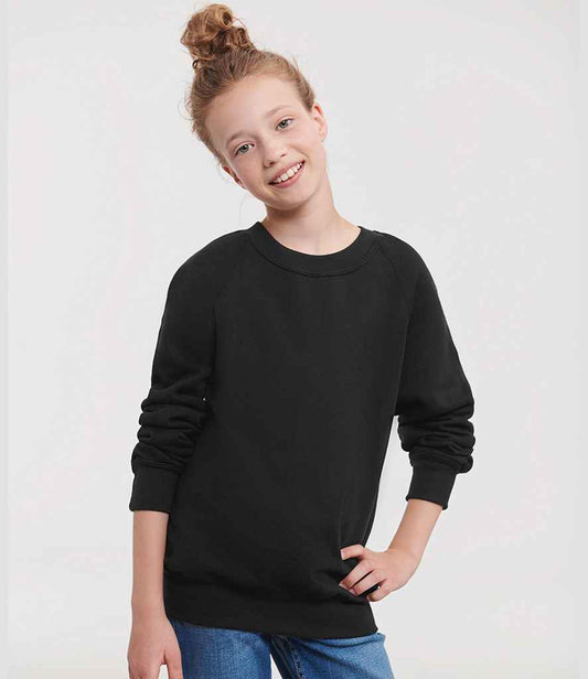 Russell Athletic Kids Raglan Sweatshirt | Black