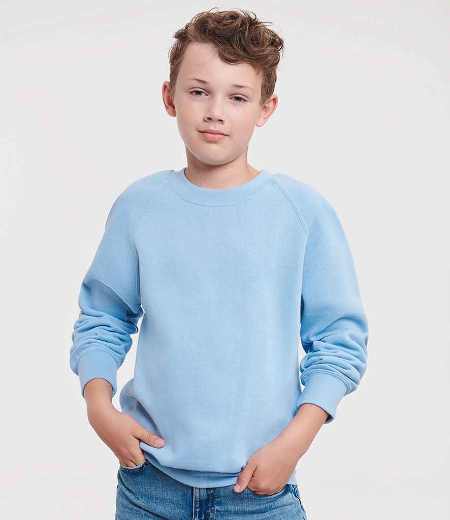 Russell Athletic Kids Raglan Sweatshirt | Sky Blue