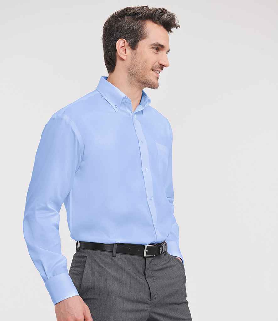 Russell Athletic Collection Long Sleeve Ultimate Non-Iron Shirt | Bright Sky